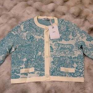 Dior Cream and Blue Women's Jacket